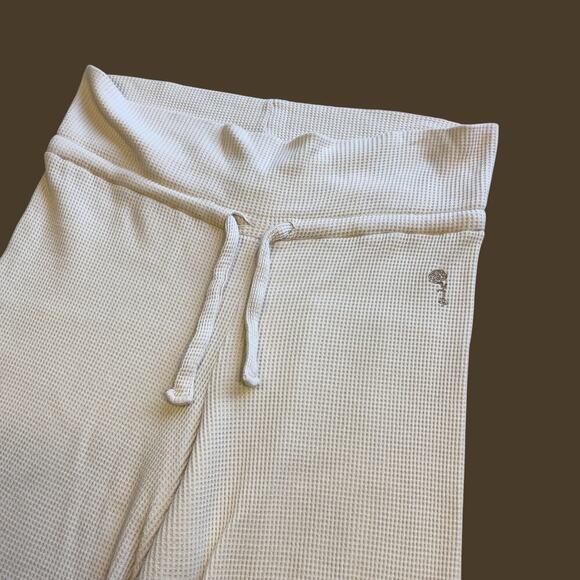 The Good Alma Foldover Organic Cotton Waffle Lounge Pant XX Large - Picture 3 of 9